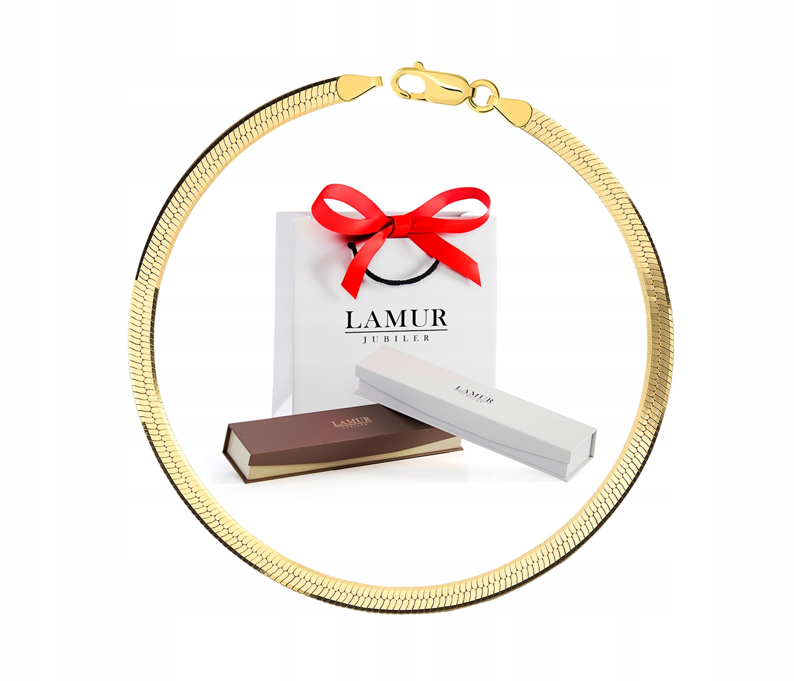 Bransoletka LAMUR złota 585 taśma nie zawiera niklu