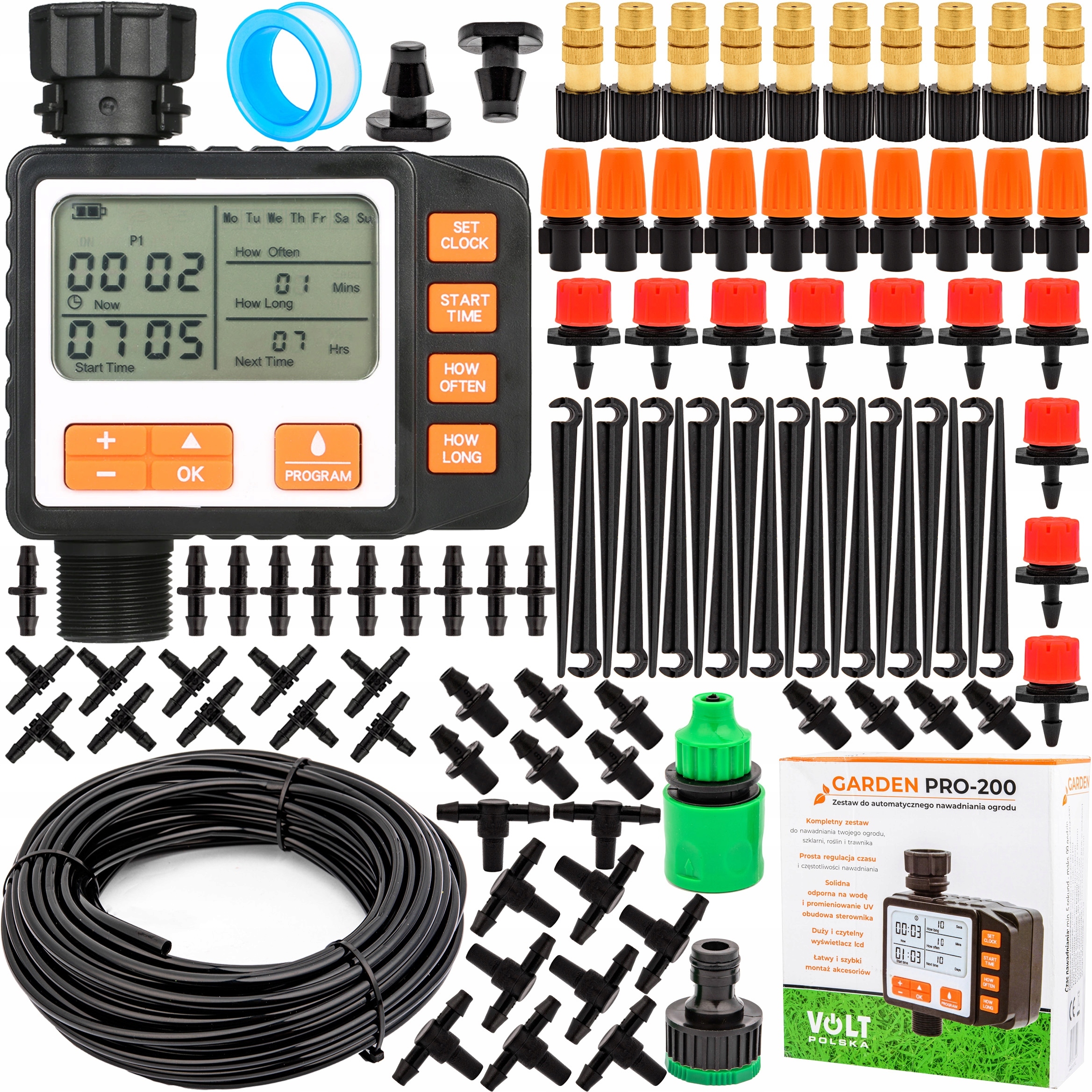 Zestaw Do Kropelkowego Nawadniania Irygacji Kurtyna Wąż Kroplujący Ogrodowy