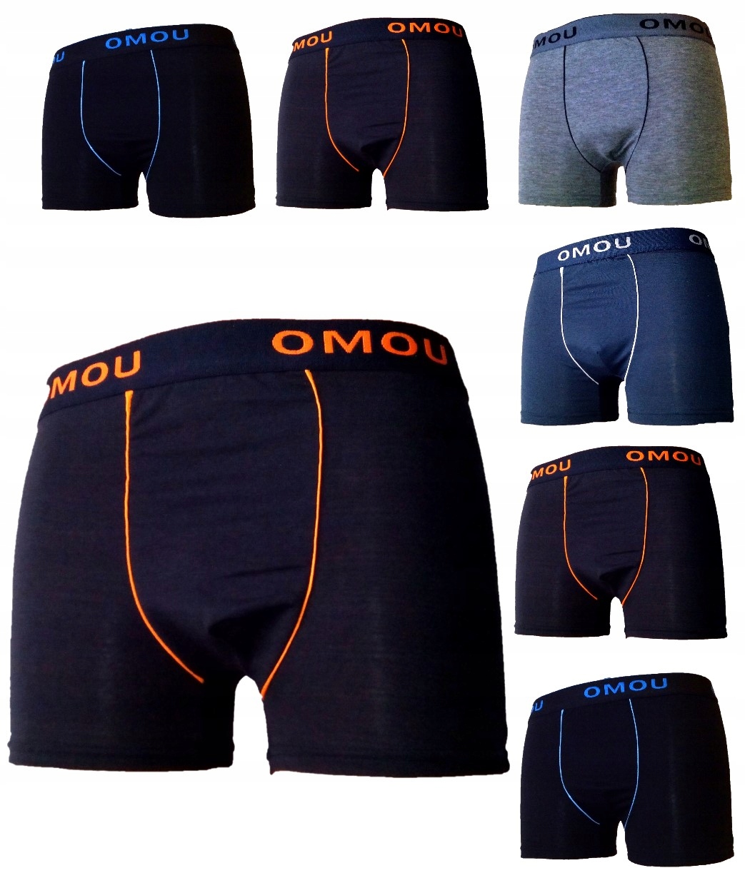 

6 szt. Zestaw Bokserki Uomo 95% Bawełna .XXL/XXXL