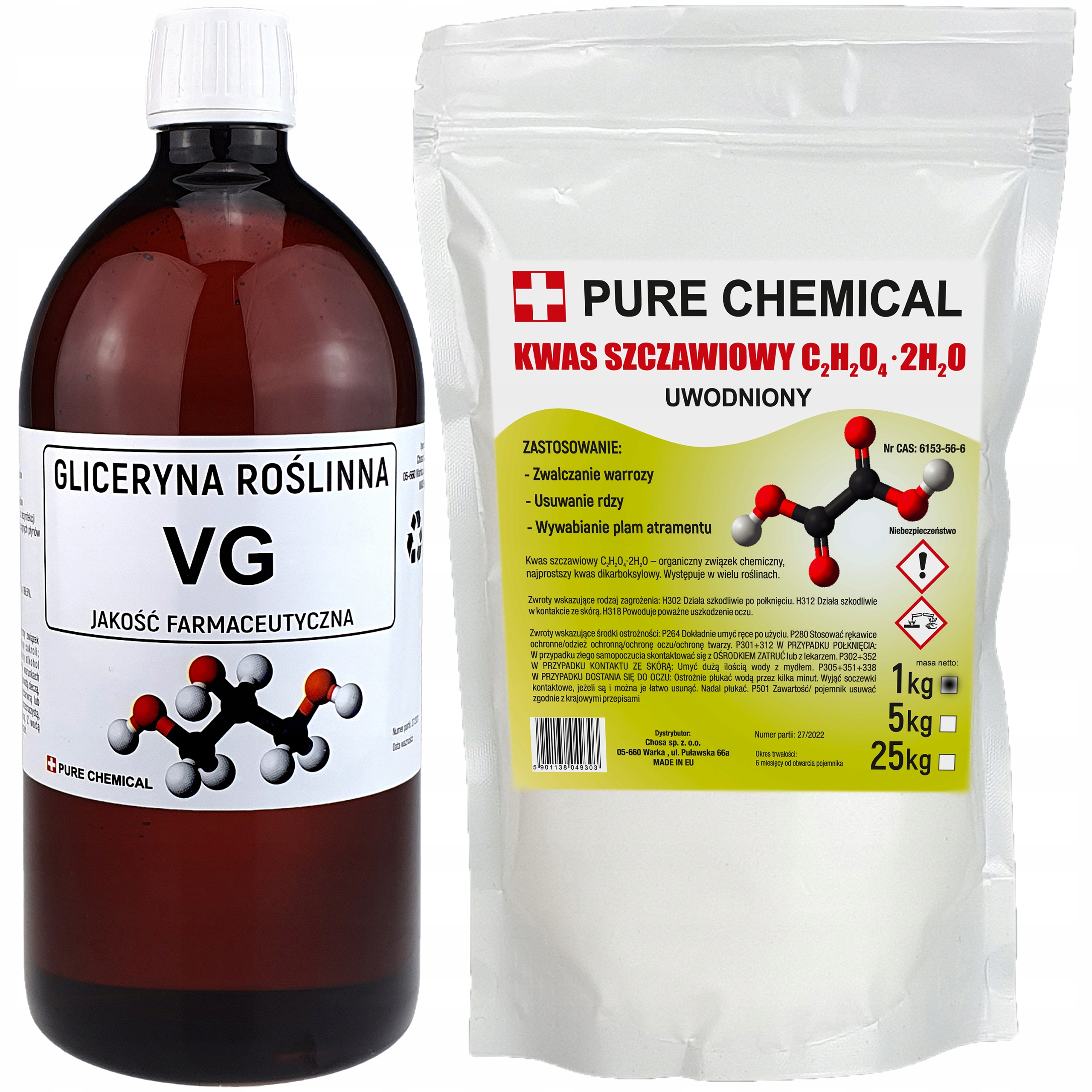 

Gliceryna 1,25 kg Kwas Szczawiowy 1 kg Warroza