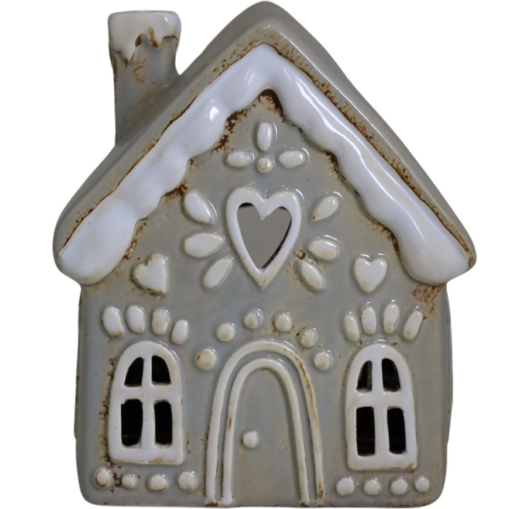 DOMEK DOM CERAMICZNY ŚWIECZNIK LAMPION KAMIENICZKA TEE LIGHT NA PREZENT