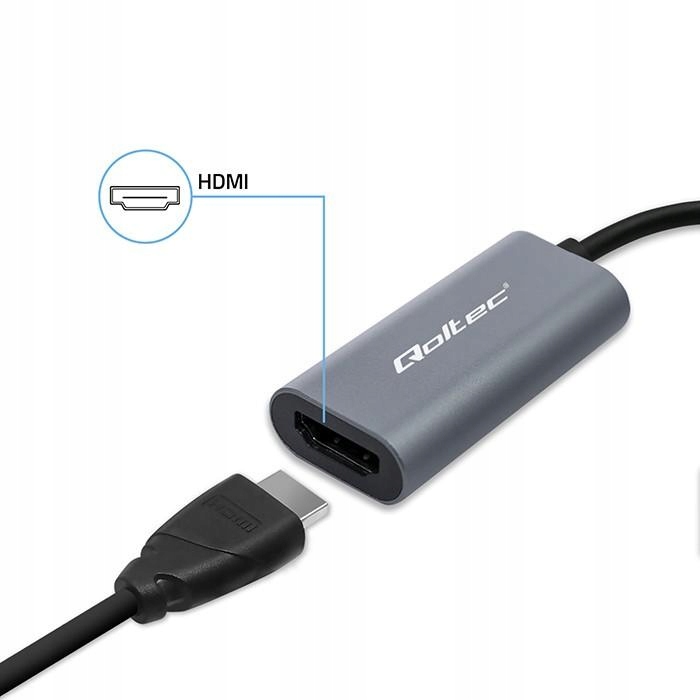 Adapter aluminiowa przejściówka Usb-c na Hdmi 4K 60Hz 32AWG