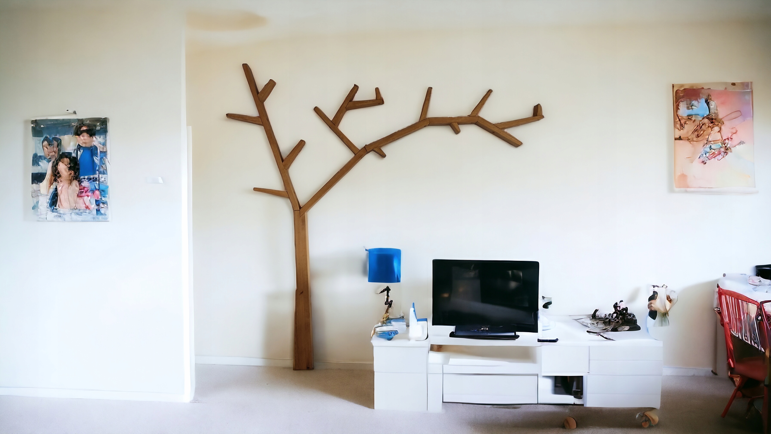 PÓŁKA REGAŁ DRZEWO LOFT OZDOBA Kolor sosna