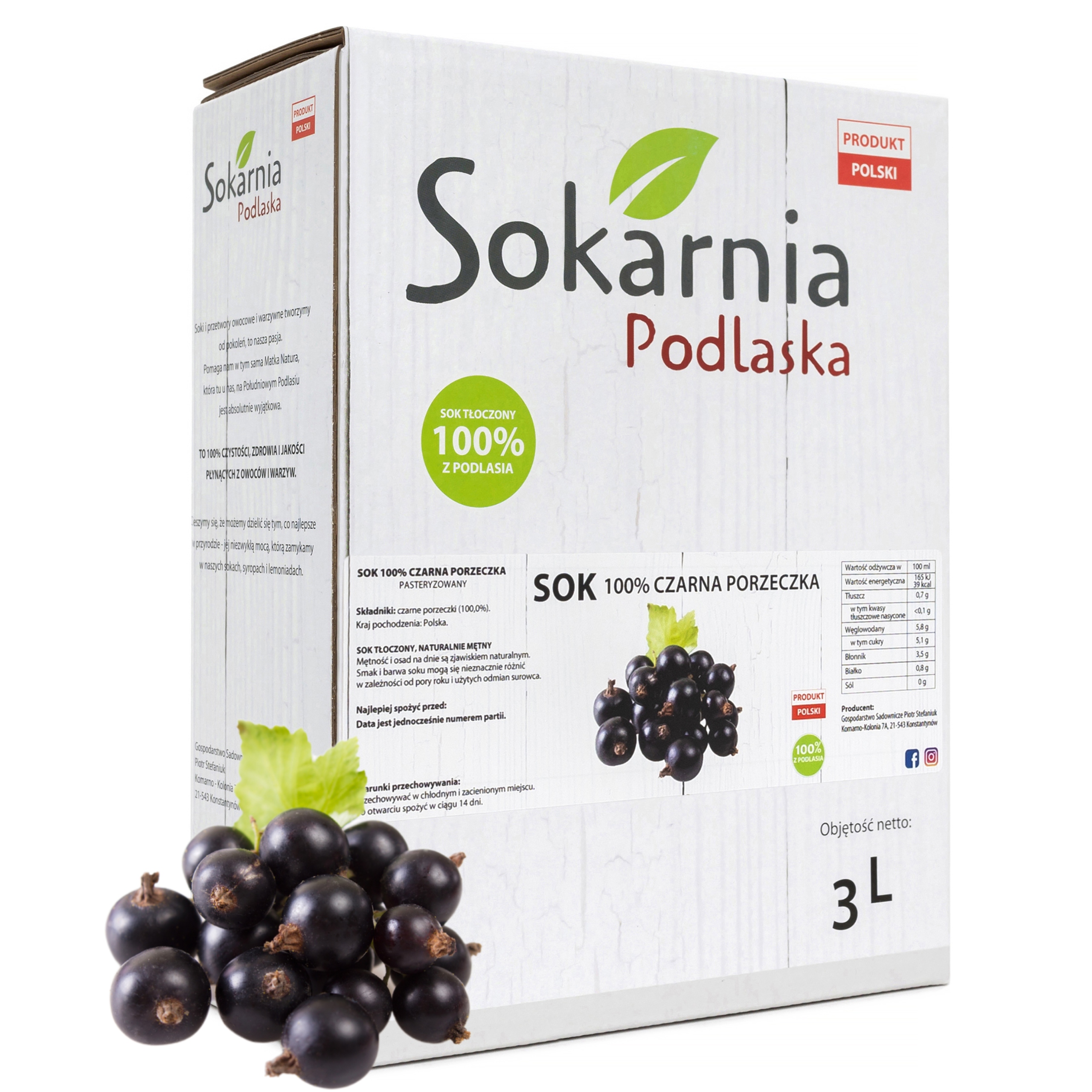 Sok Z Czarnej Porzeczki 100% 3L Pyszny Dobry Dla Organizmu Wiele Witamin