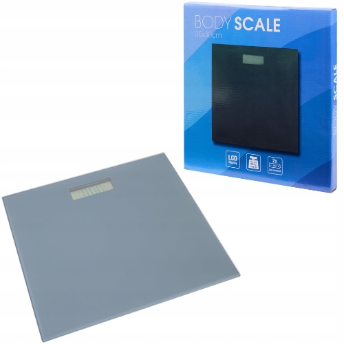 Waga Łazienkowa Cyfrowa 30X30 CM Na Baterie Aaa Szkło Hartowane Max 180 Kg