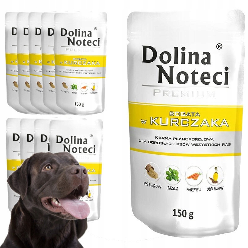 Levně Dolina Noteci Vlhké Krmivo Pro Psy Kuře 10X150G