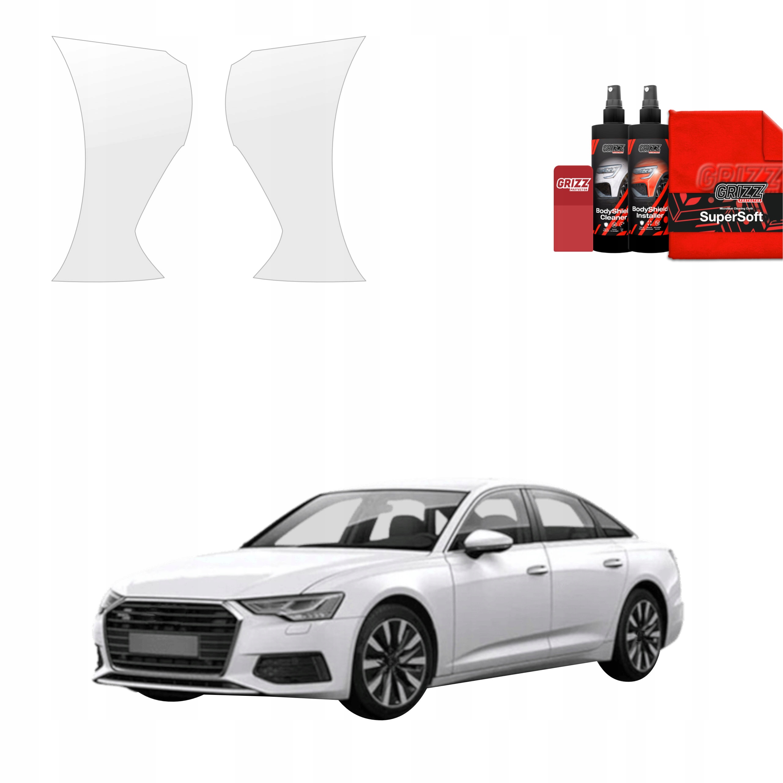 2v1 Fólie na nárazník Ppf pro Audi A6 C8 Sedan (2018-2023) Grizz