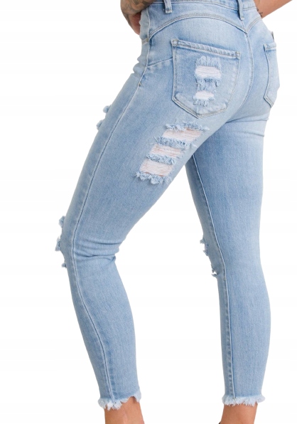 

Jeansy z dziurą na tyłku Trang jasne jeansy dziury