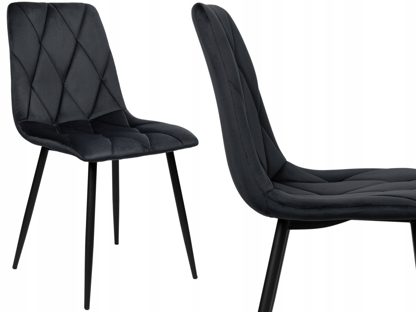 Čalouněná velurová židle Madison Velvet, černá