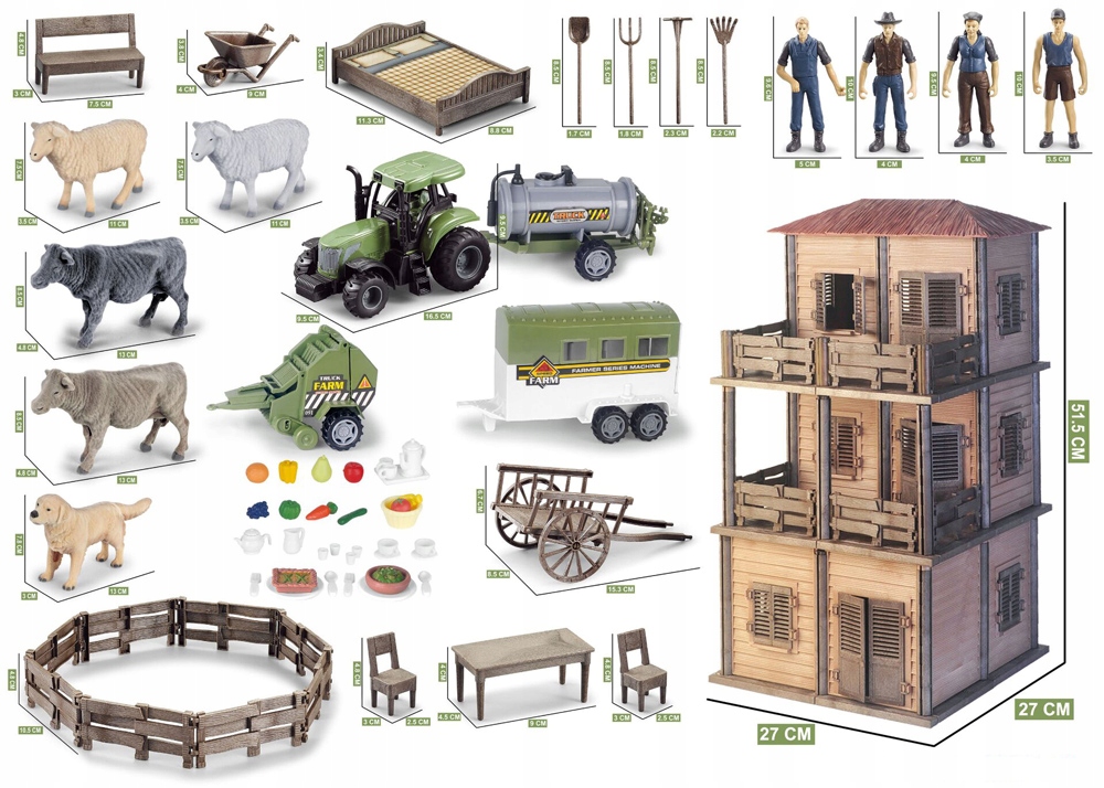 

Duży Zestaw Farma Ze Zwierzętami 311 Elem. Figurki