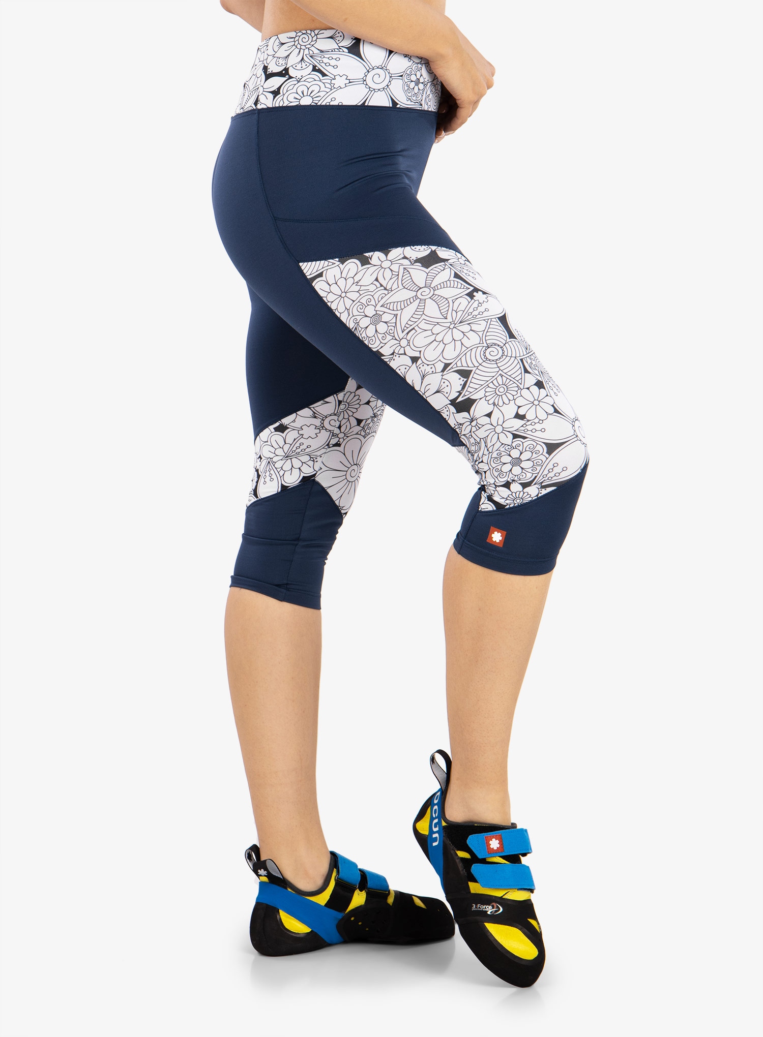 Legginsy wspinaczkowe damskie Ocun Rhea 3/4 Leggings - blue sargasso M Rozmiar M