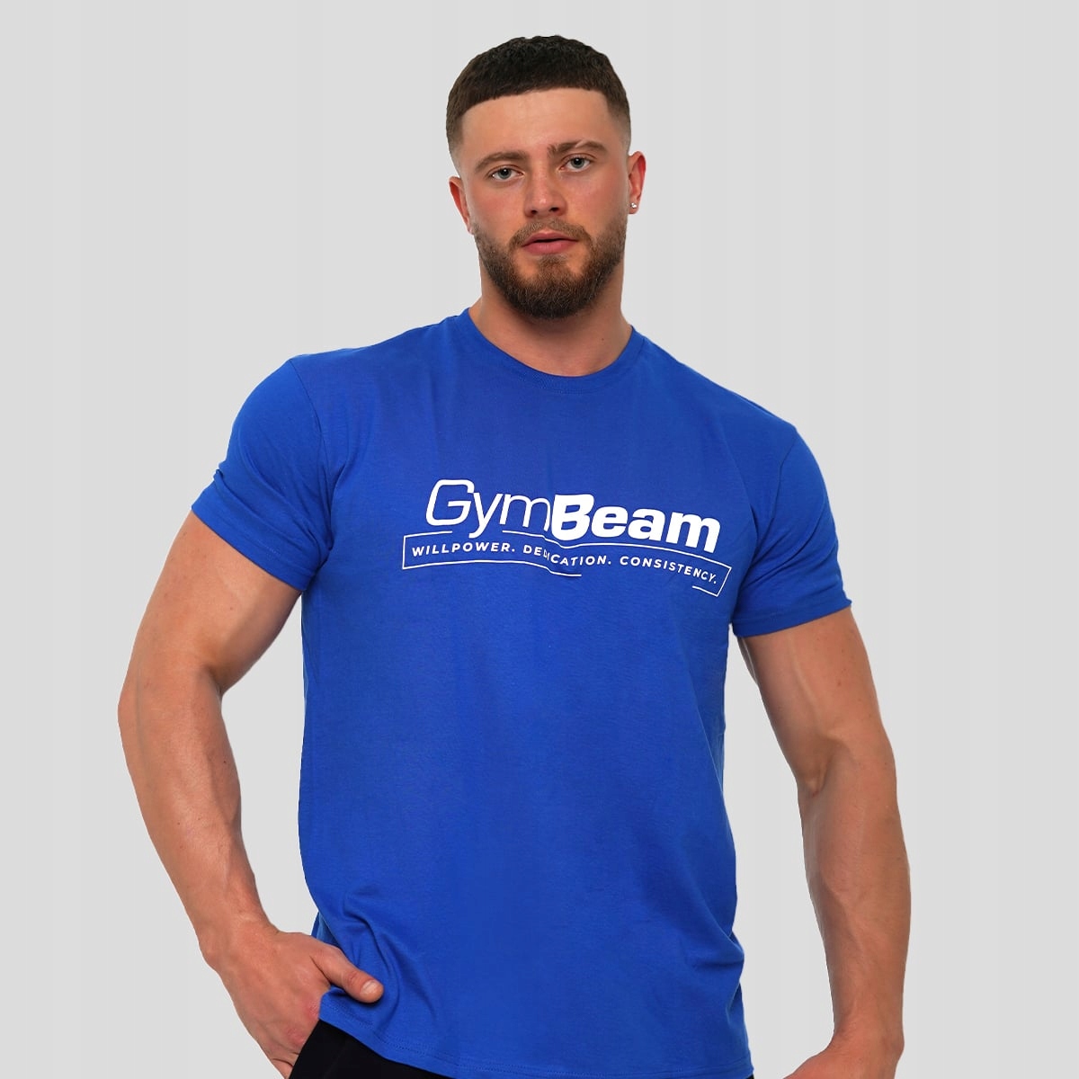 Koszulka Willpower Bawełniana Dla Sportowców Royal Blue XXL GymBeam