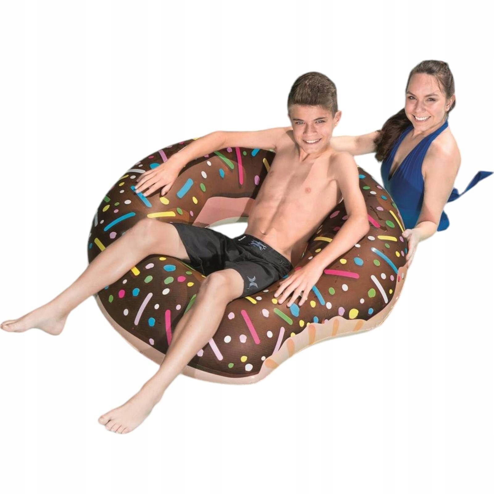 DMUCHANE KOŁO DO PŁYWANIA PĄCZEK DONUT KOLOROWY MATERAC DONAT DLA DZIECI Szerokość produktu 60 cm