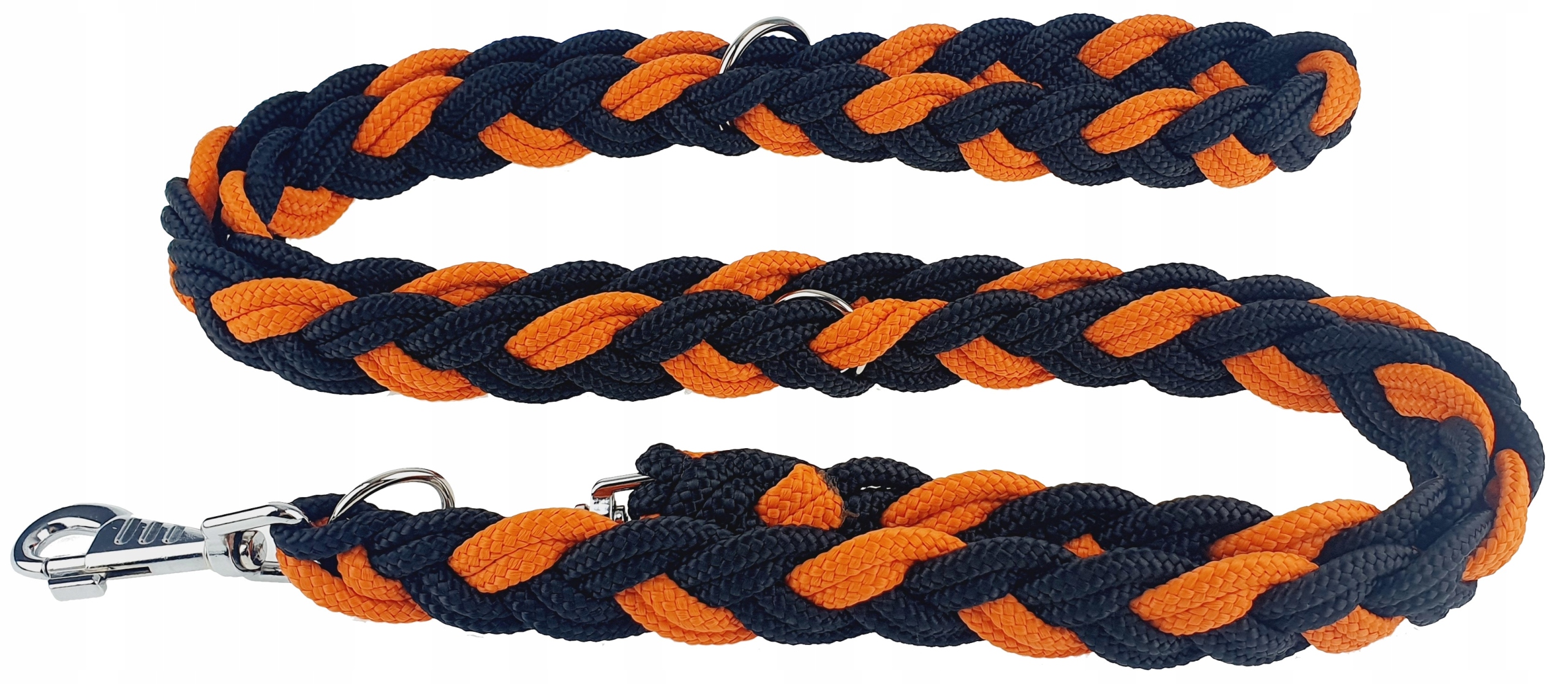 Levně Champion Vodítko pro velkého psa 2.5 m Nastavitelná copánková černá oranžová