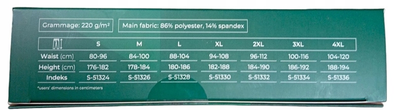 STALCO KALESONY TERMOATYWNE SKYLINE ODZIEŻ TERMICZNA ROZMIAR 3XL Rozmiar 3XL