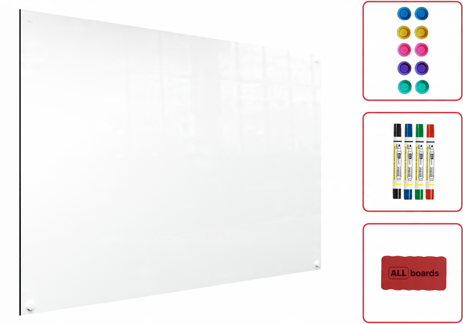 

Panel magnetyczny 90x60 tablica bezramowa zestaw