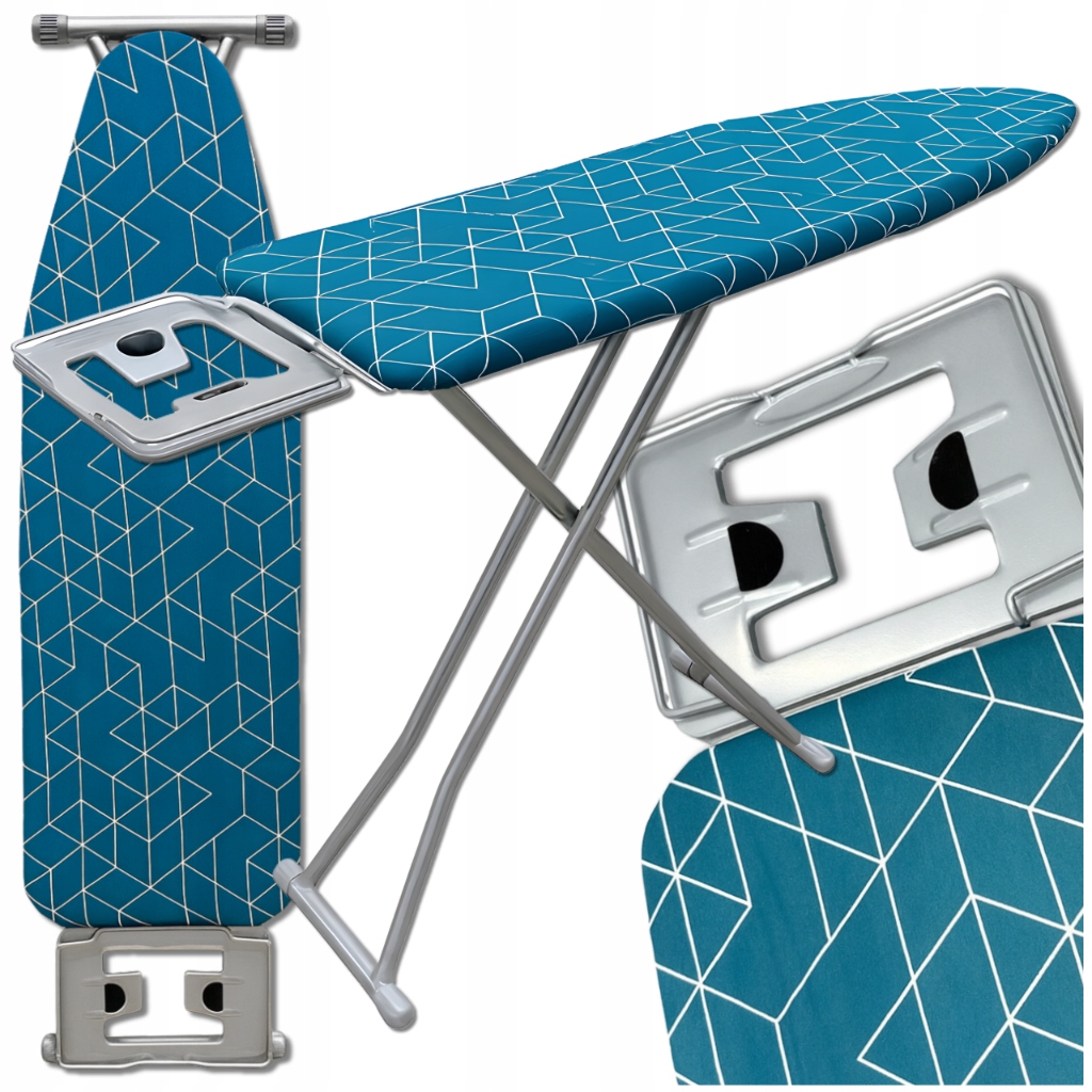 Levně Žehlicí prkno Premium 130x34 cm, nastavitelné, 70-87 cm polička na žehličku