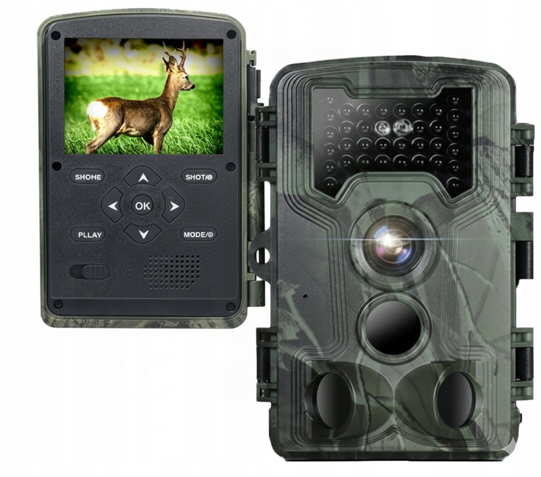 Kamera Leśna Fotopułapka 36MP Full HD IP66 | PL Menu | 3x PIR