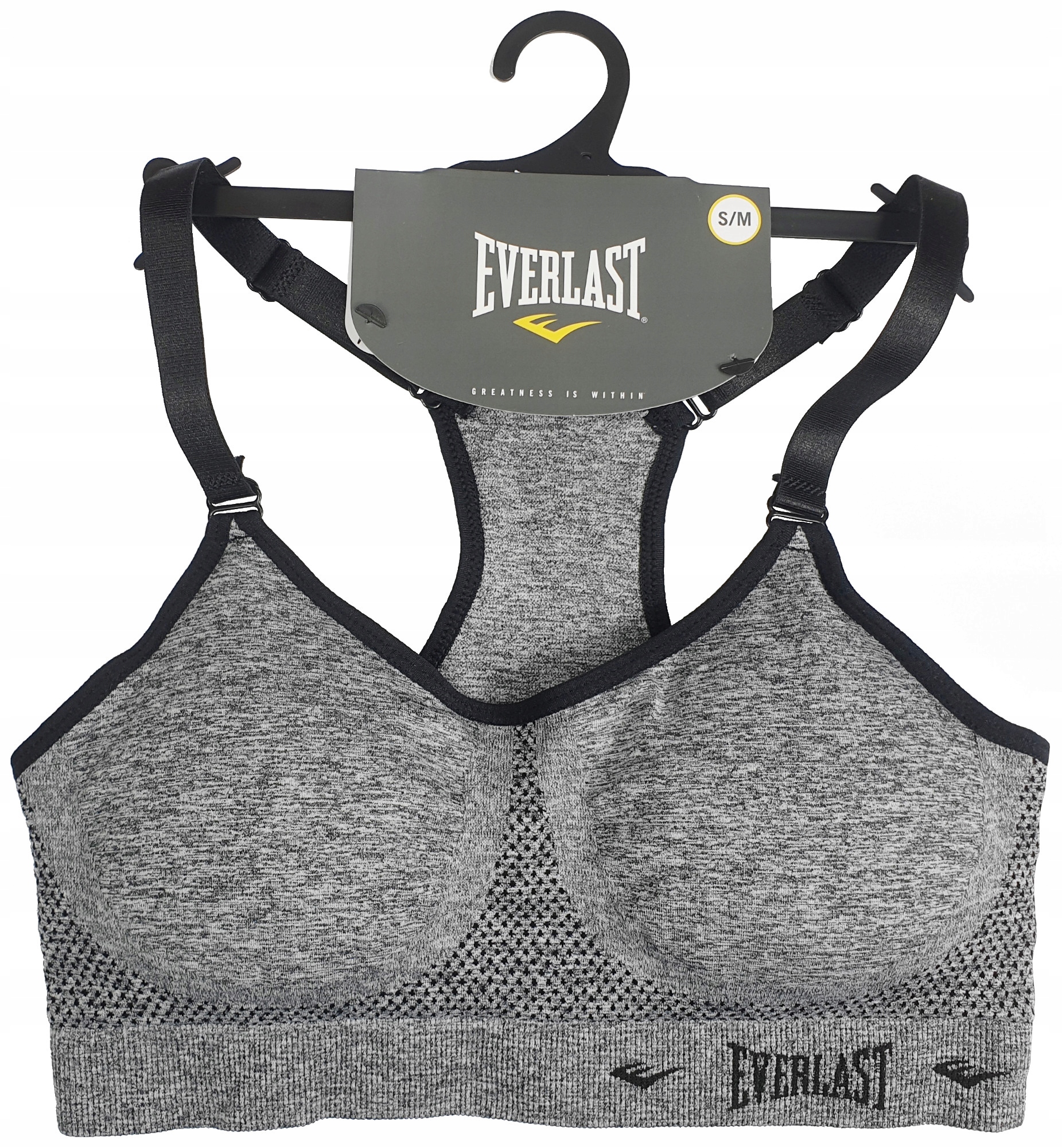 EVERLAST Biustonosz sportowy push-up SZARY S/M - EVL1/2/BRAS/FORN