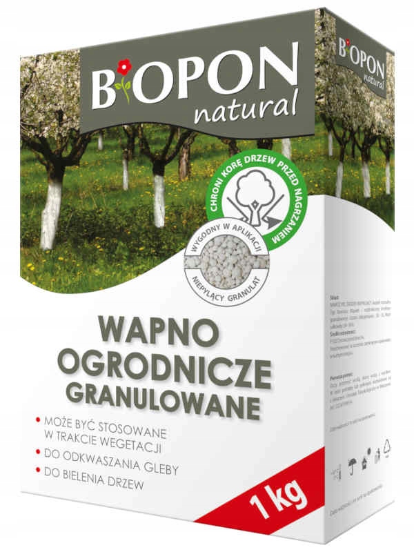 

Biopon Wapno ogrodnicze granulowane 1kg