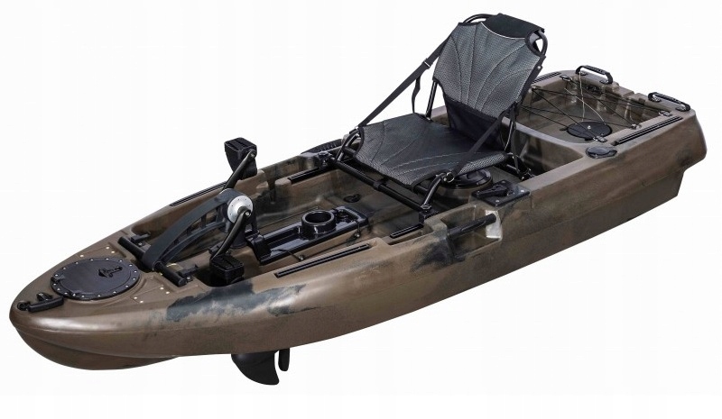 Kompaktowy Stabilny Kajak Wędkarski Pedal Fish 8 Z Napędem Nożnym