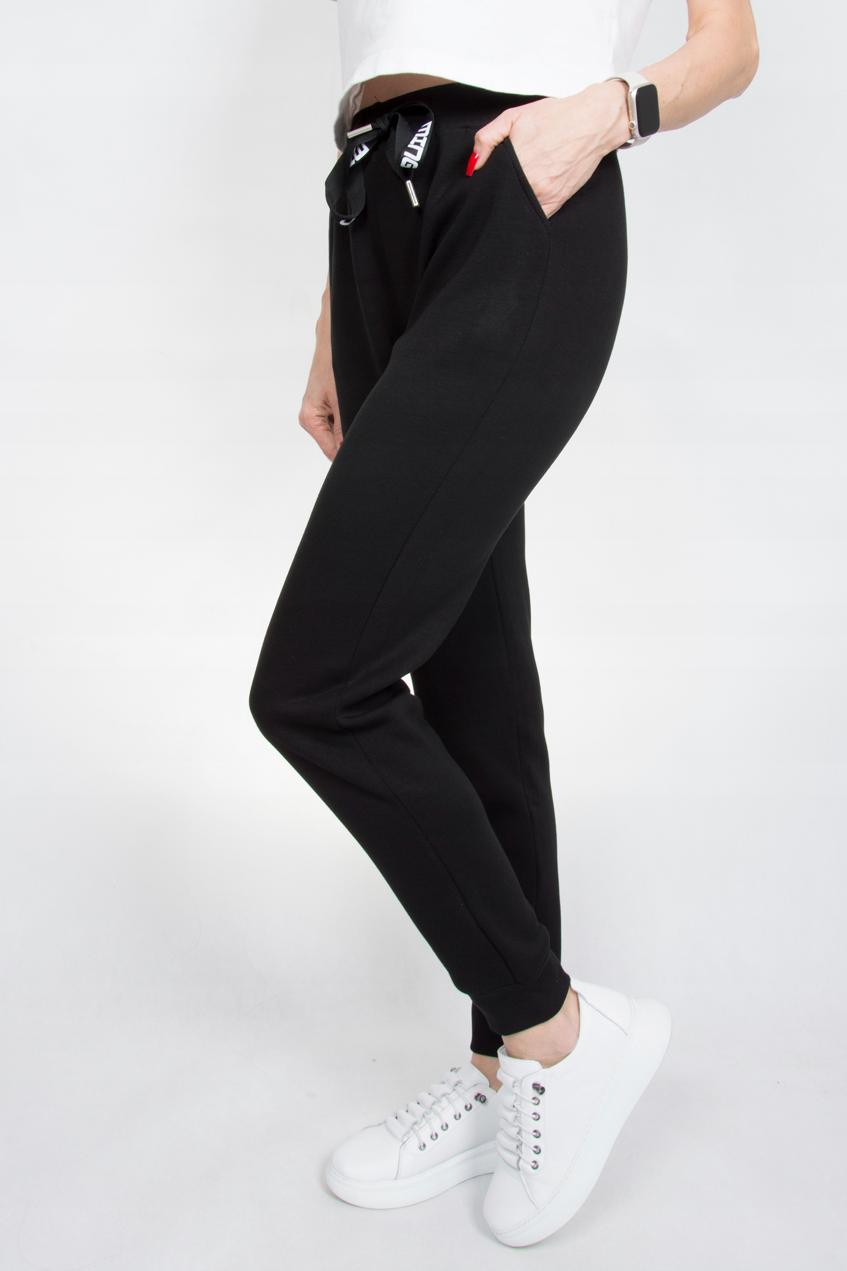 M355 OCIEPLANE DAMSKIE SPODNIE DRESOWE wysoki stan 4XL/5XL Fason rurki