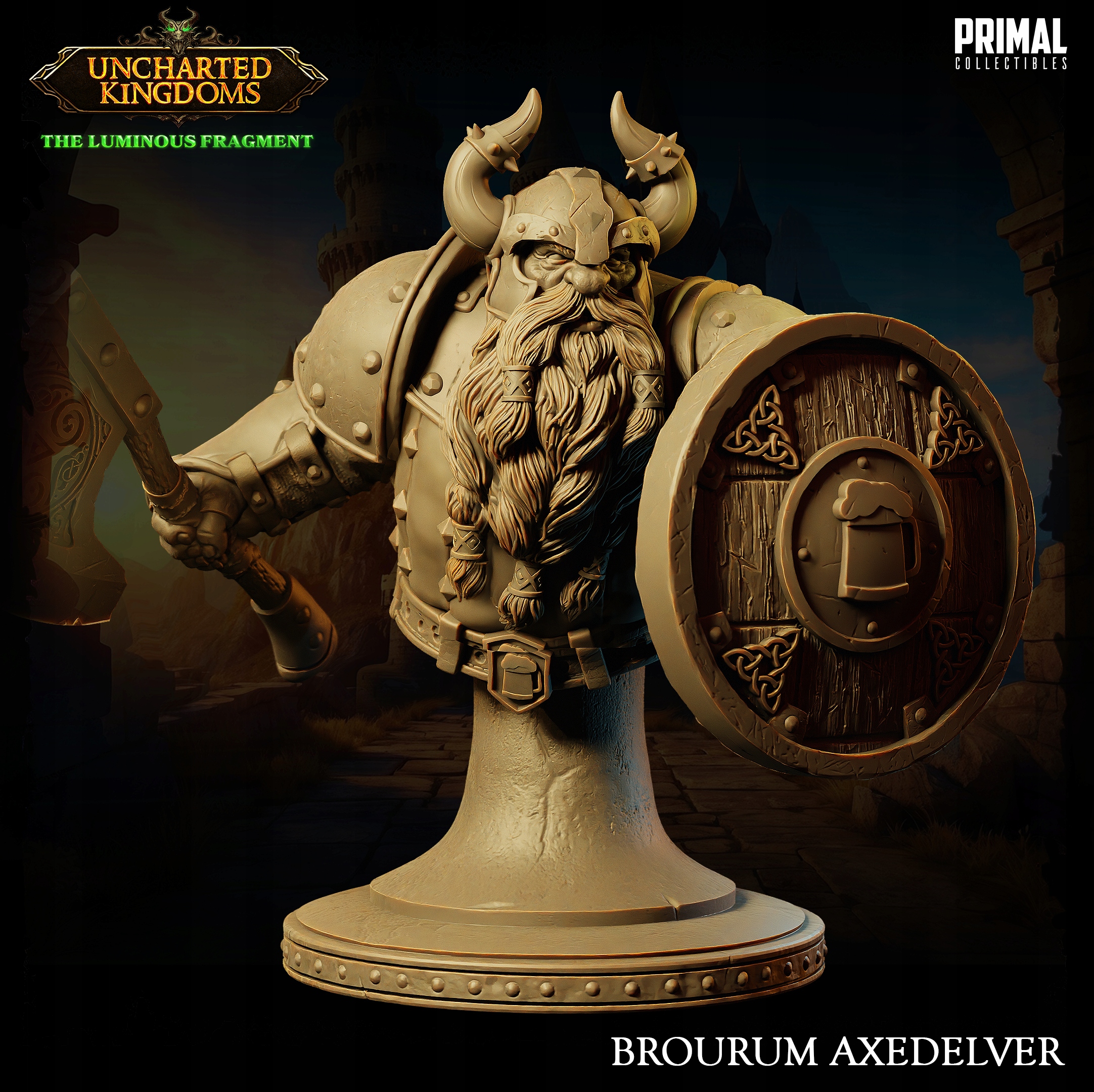 Busta trpaslíka Brourum Axedelver Primal Collectibles