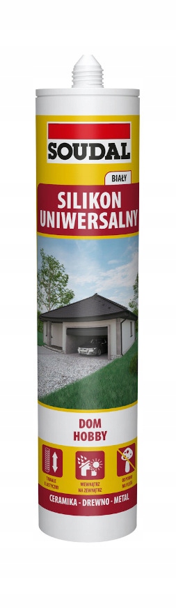 SOUDAL USZCZELNIACZ SILIKON UNIWERSALNY Biały 280