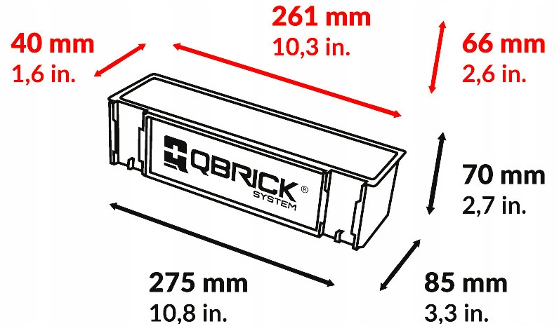 QBRICK SYSTEM Custom Long Items HOLDER Uchwyt na długie przedmioty Kod producenta Z261346PG011