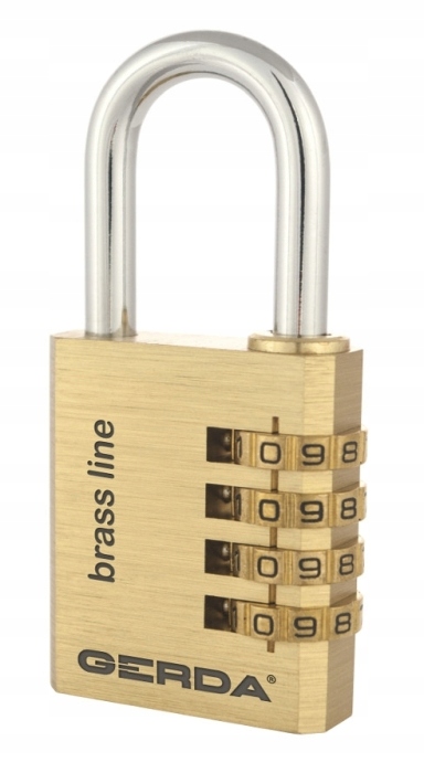 

Kłódka z szyfrem mosiężna Brass Line 30mm Gerda