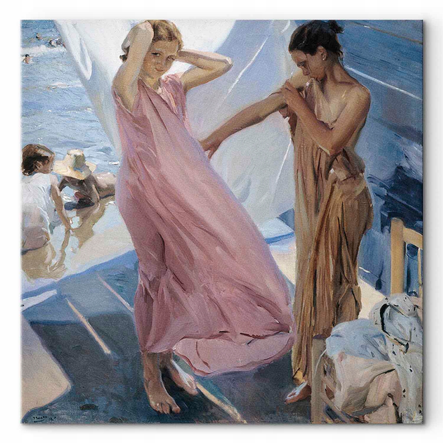 Obraz na plátně Joaquín Sorolla Bastida Po koupeli Valencie 60x60 cm