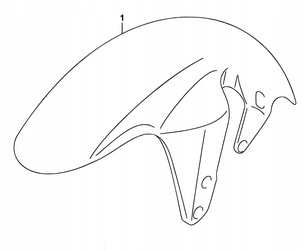 5311148g00yvb - брызговик передний Suzuki Vzr 1800 Intruder