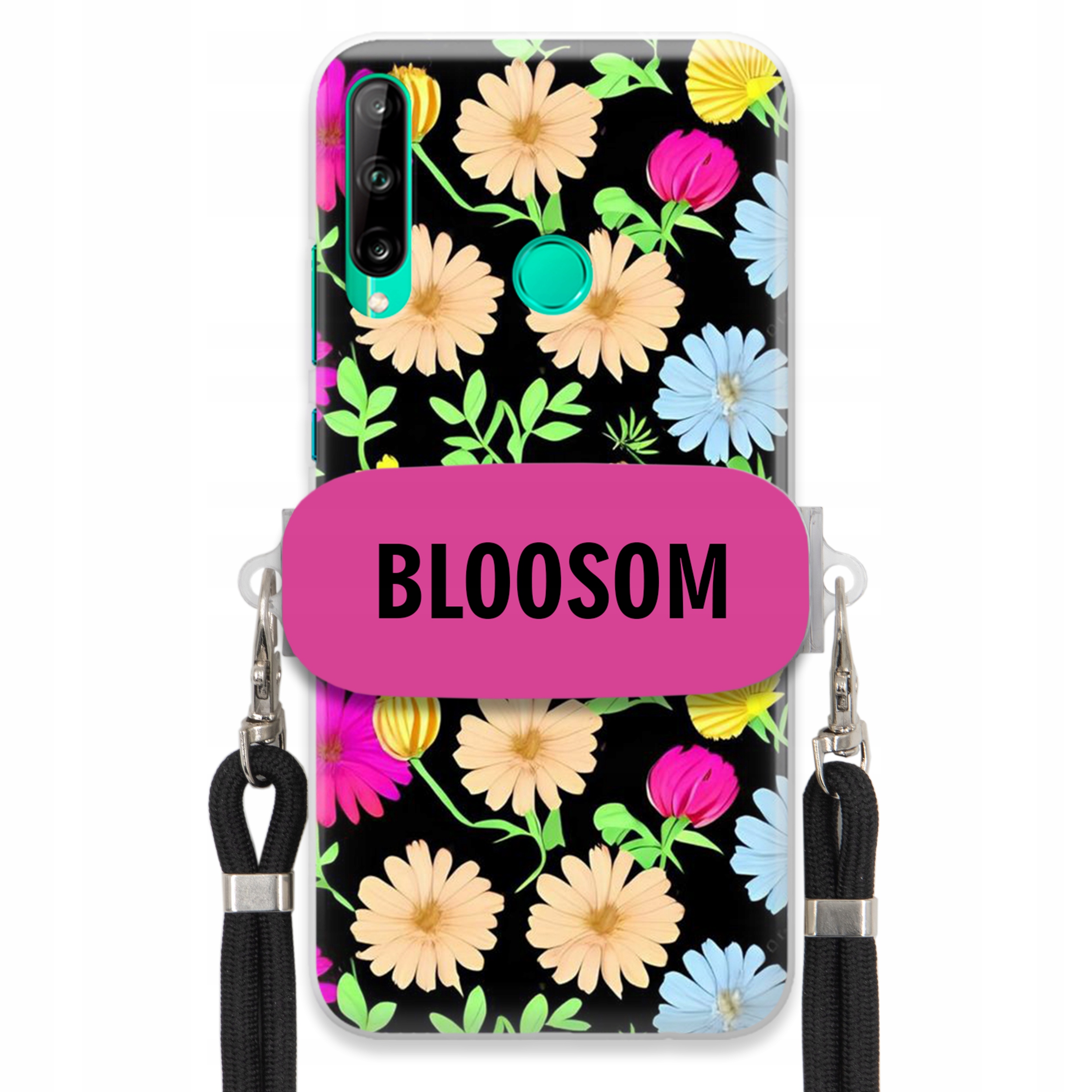 Pouzdro Držák Crossbody pro Huawei P40 Lite E Kryt Květiny Bloosom Flower