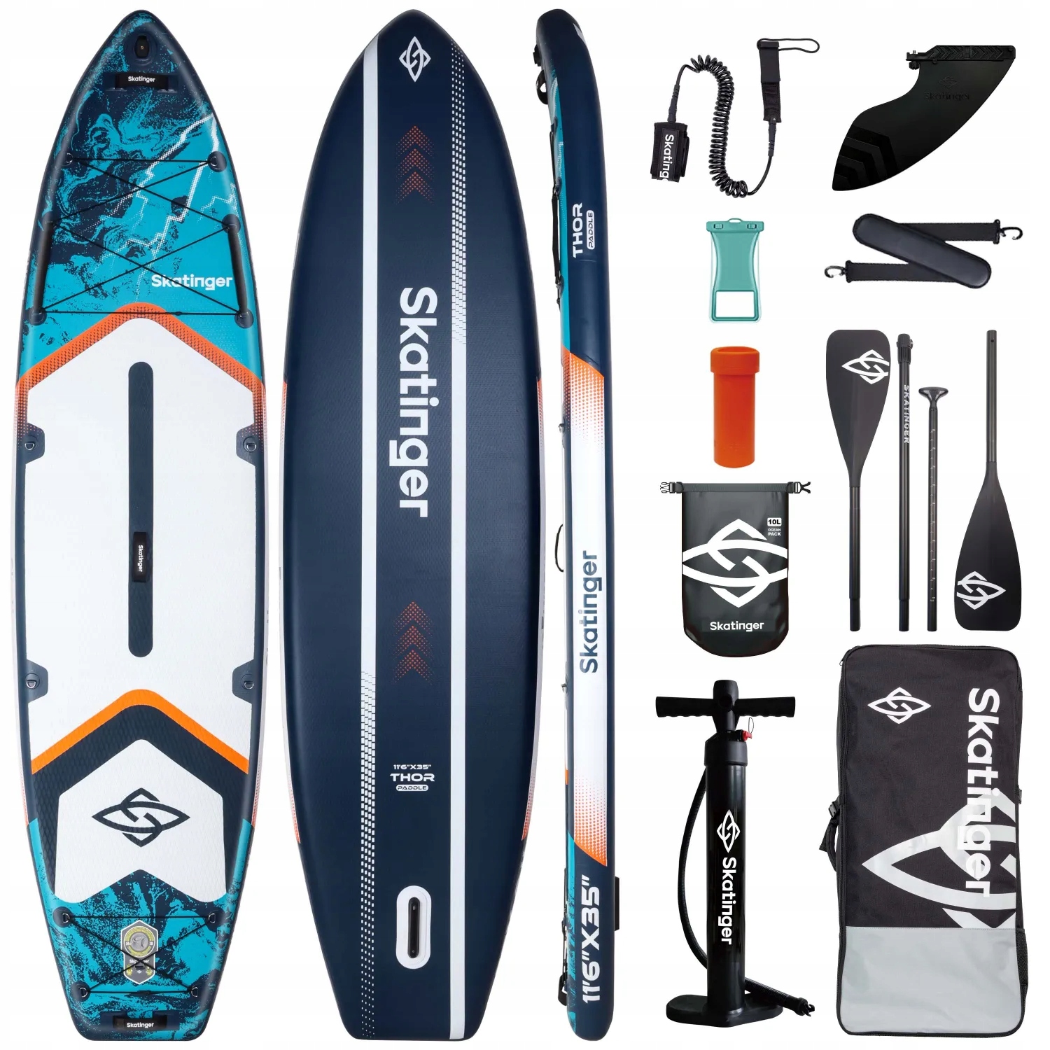 Sup deska Skatinger Thor Blue 350x89x15 cm (11'6'') touring