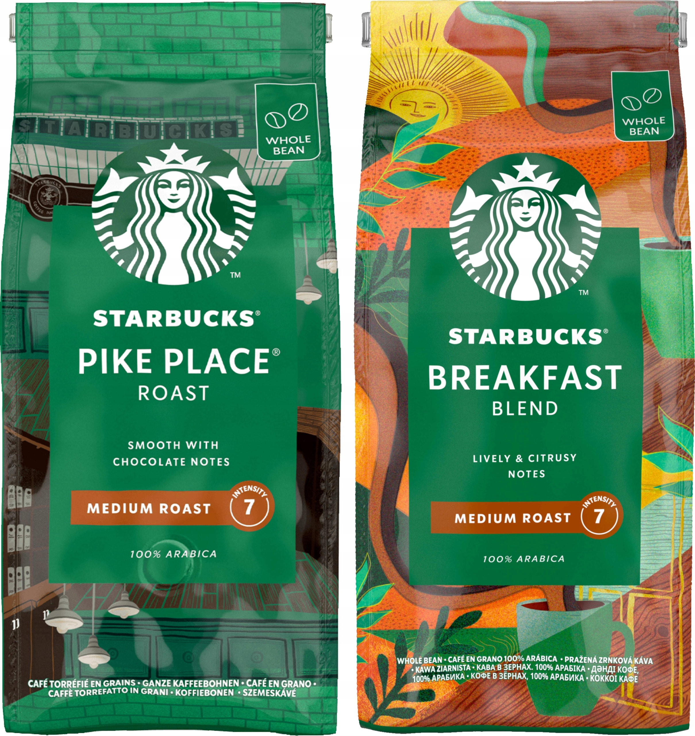 Levně Káva zrnková Starbucks Sada Pike Place Breakfast Blend 2 x 450 g