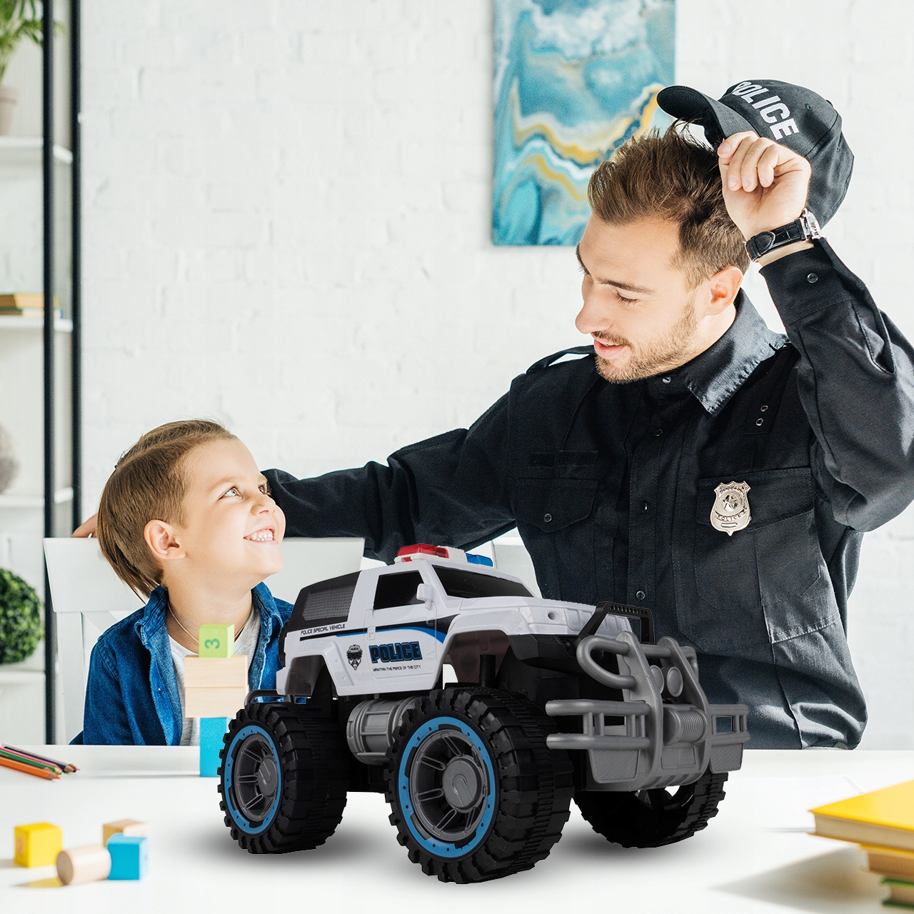 AUTO CAR MONSTER POWERED POLICEJNÍ AUTO AUTO Značka MalPlay