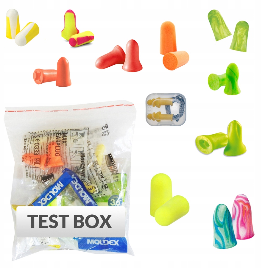 

3Kamido Test Box Zatyczki do Uszu 11 Par Różnych