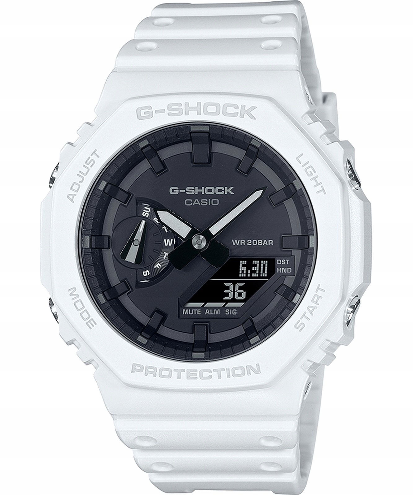 Hodinky Casio G-shock Octagon GA-2100-7AER bílé