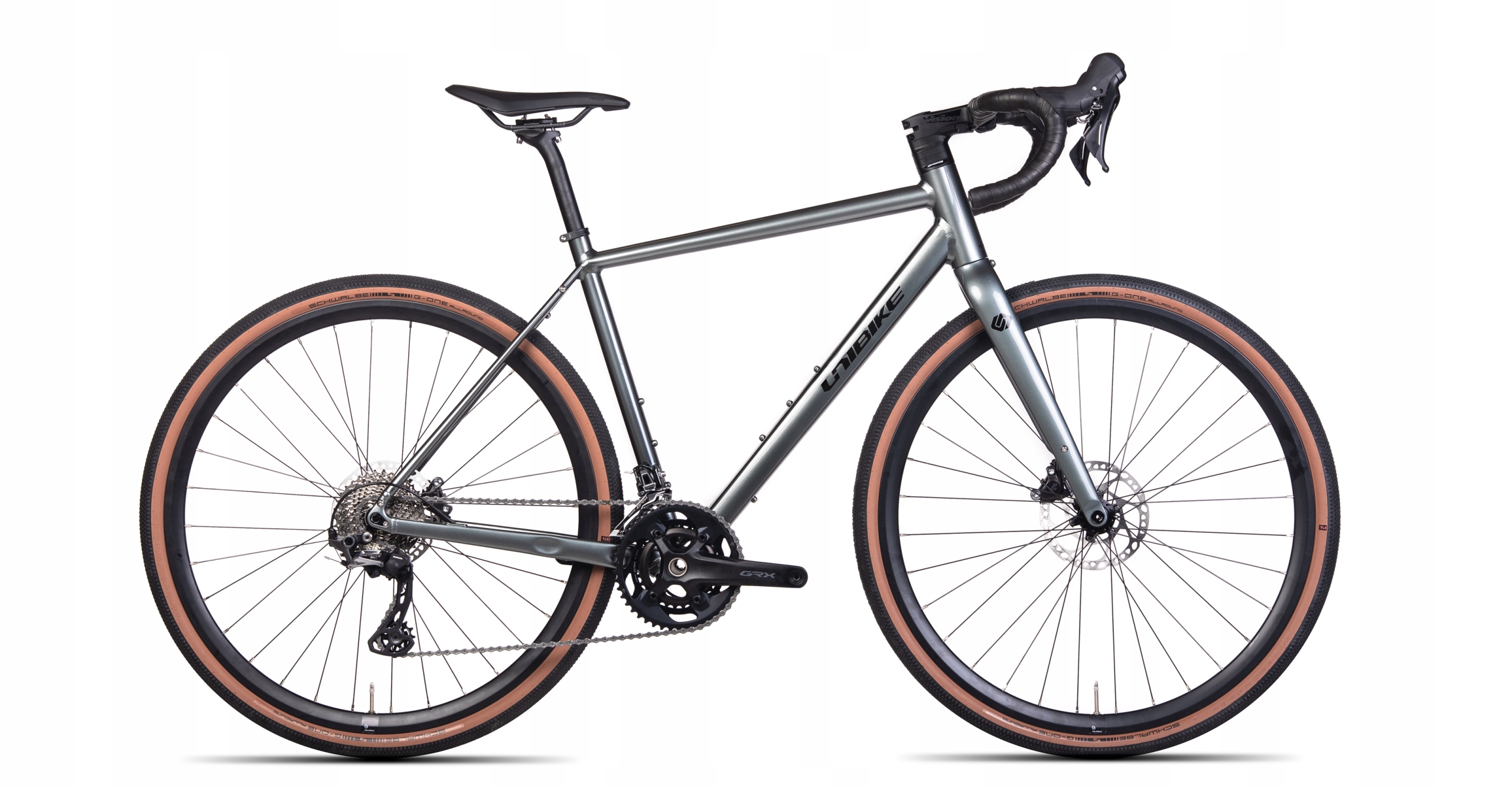 Rower gravel Unibike Geos rama 55 cm koło 28 " grafitowy