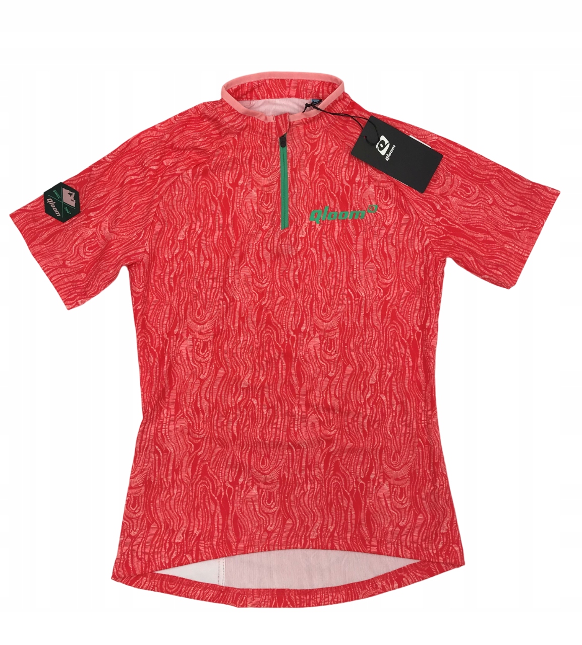 Koszulka rowerowa oddychająca damska Qloom Osprey Red L na rower