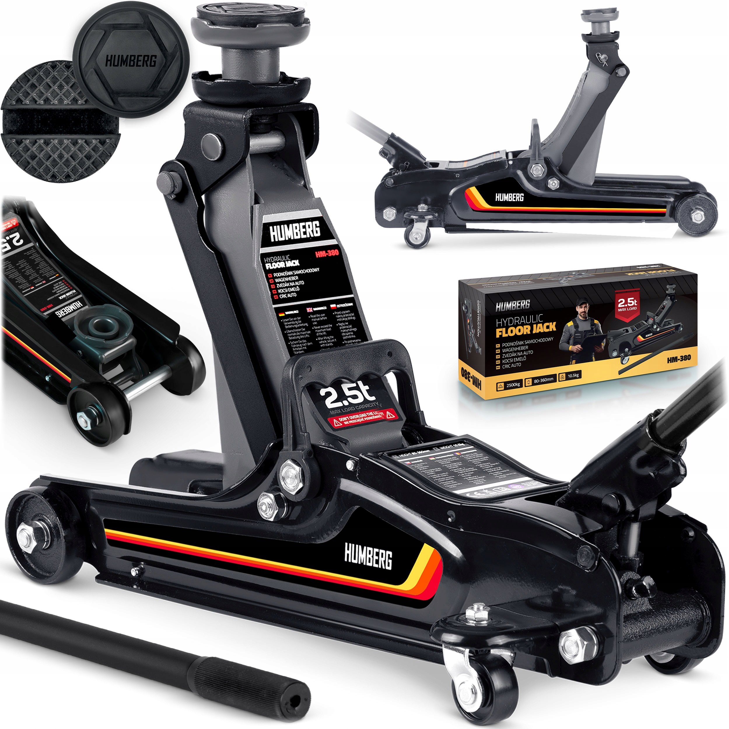 Podnośnik samochodowy hydrauliczny podnośnik żaba 80-360mm lewarek 2,5T