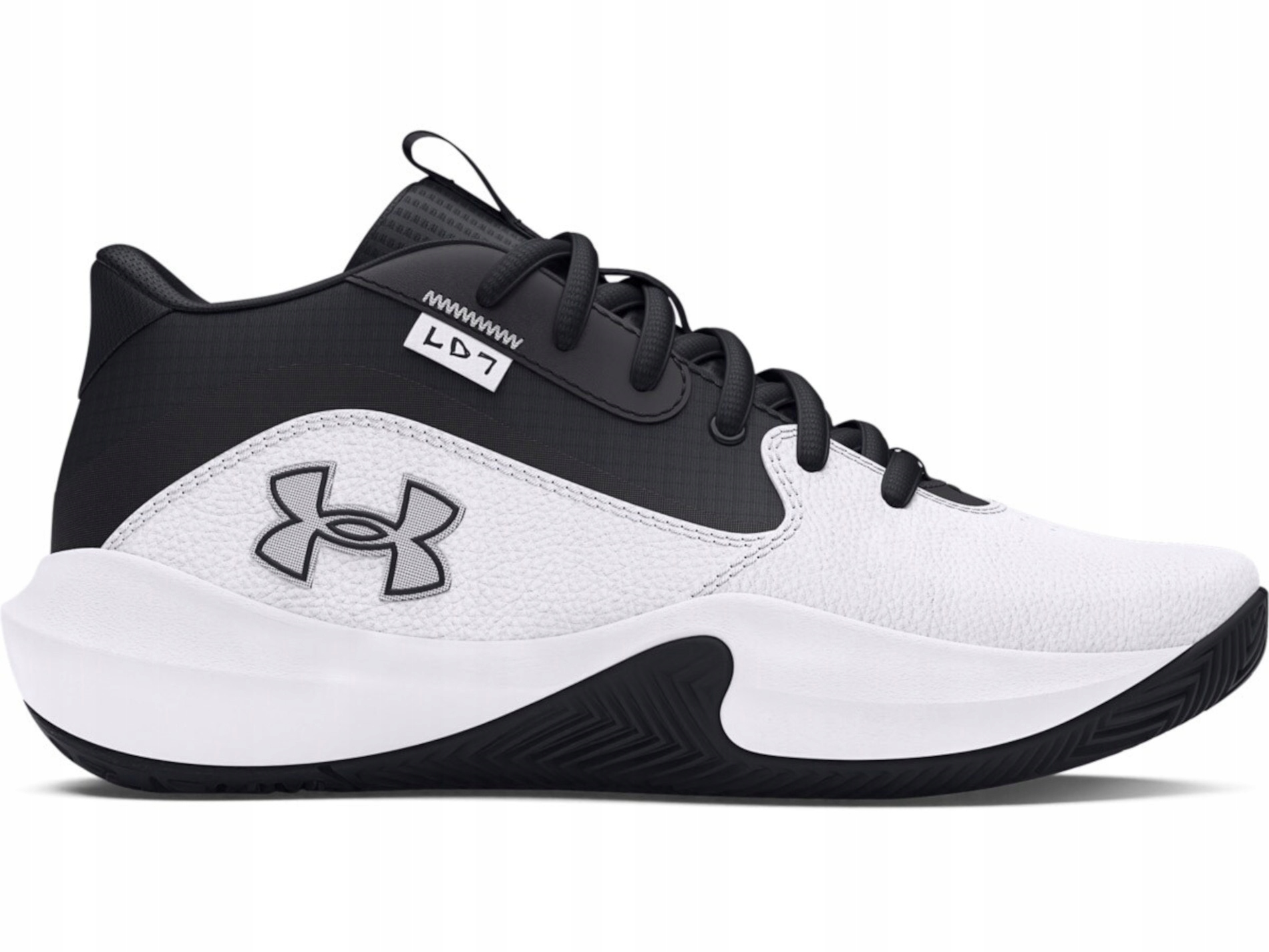 Basketbalové boty Under Armour Lockdown 3028513-102 bílo-černé 37,5