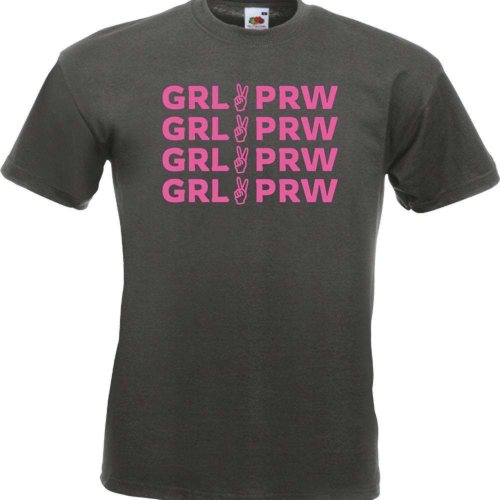 

Koszulka grl pwr girl power feminizm XXL grafitowa