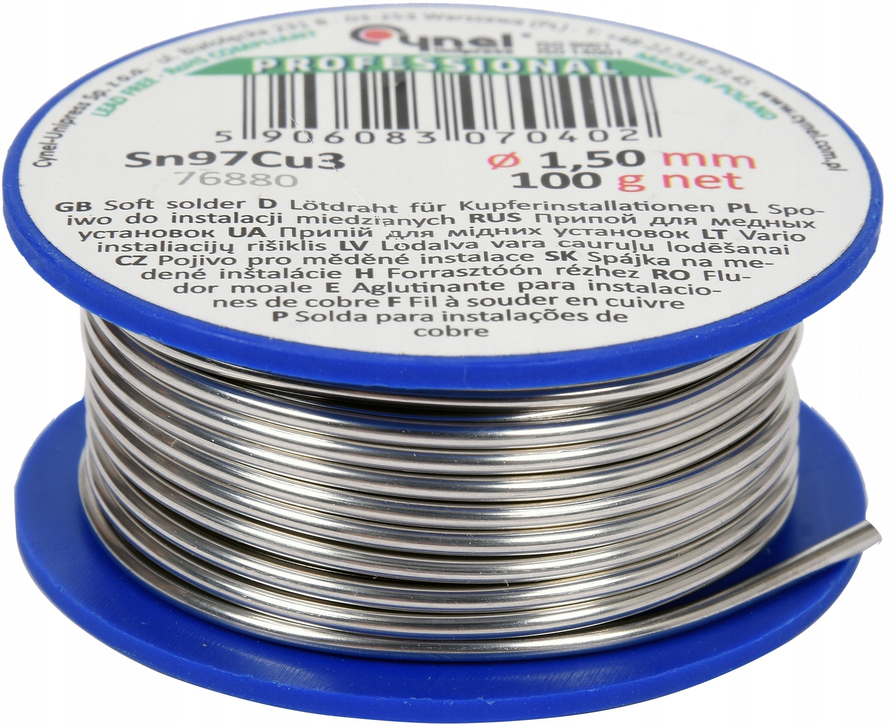 

Cyna Spoiwo Lutownicze Do Miedzi Drut 1.5mm 100g