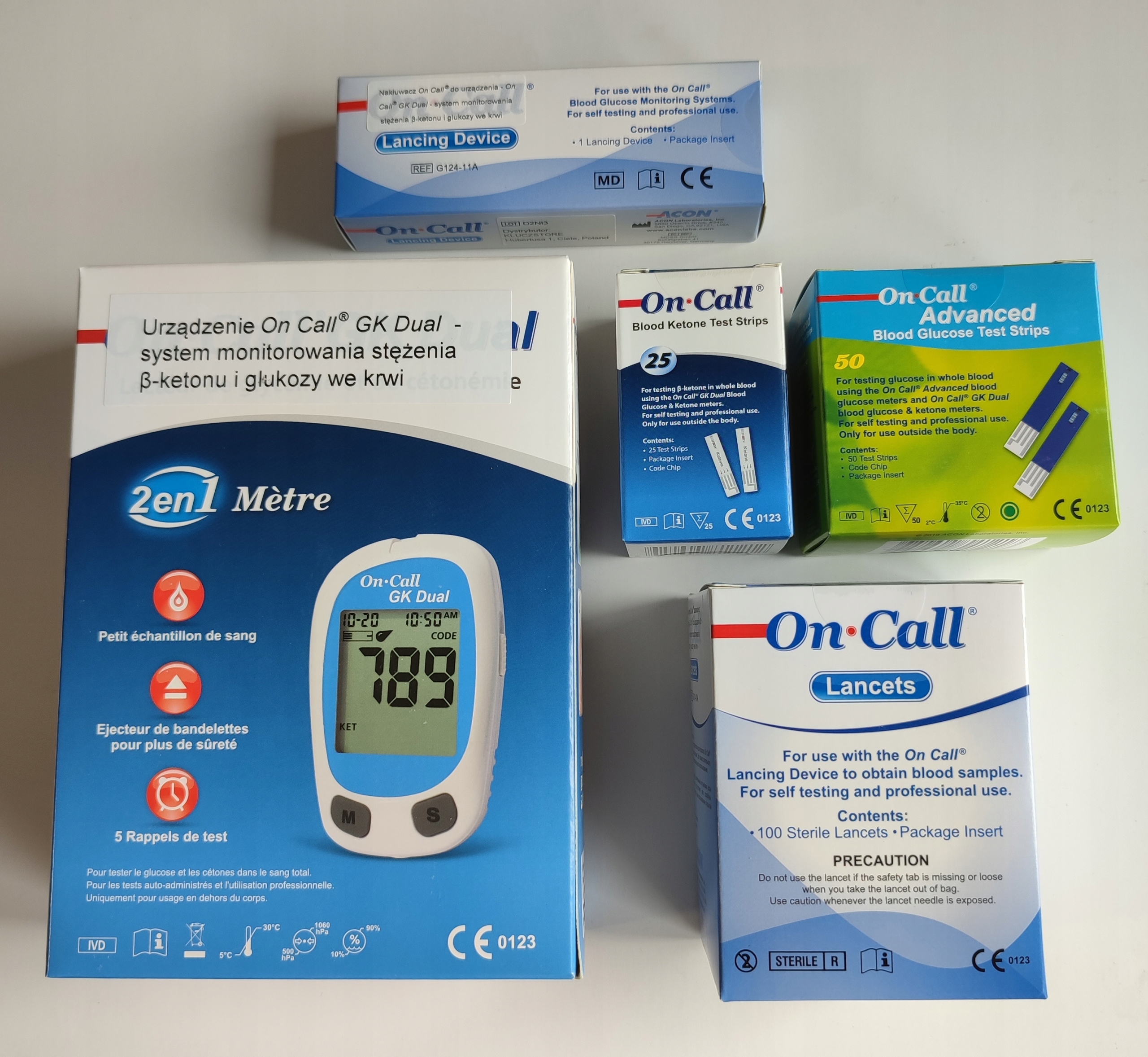 

Keto Zestaw pomiar ciał ketonowych On Call paski