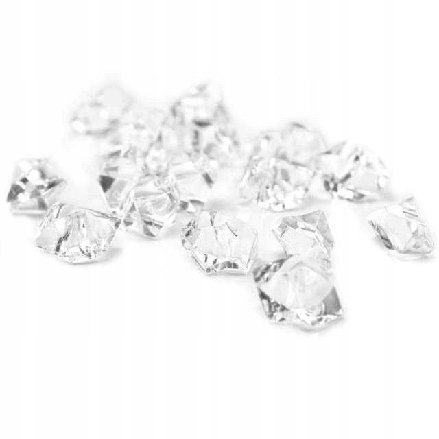 

kryształki Lód wesele 25 x 21 mm bezbarwne 50 szt