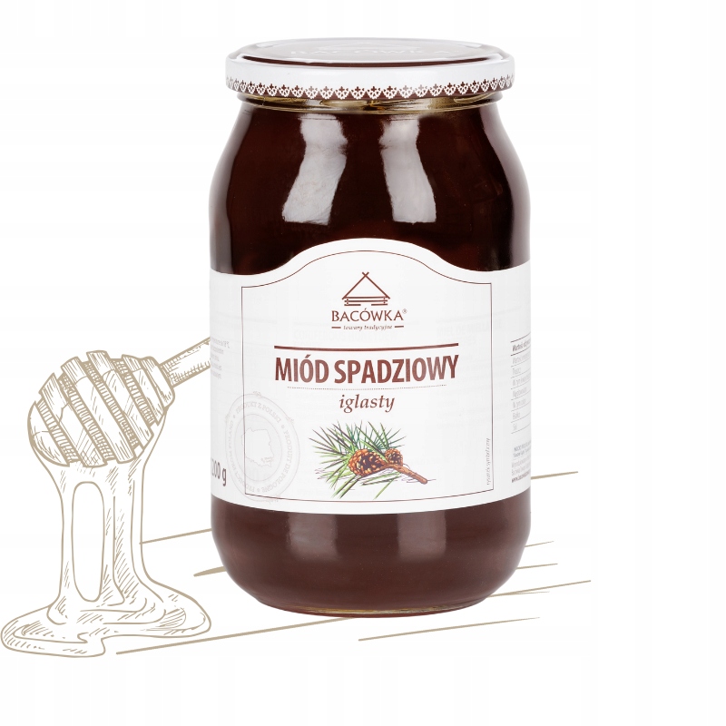 Miód spadziowy iglasty 1200 g Bacówka Towary Tradycyjne
