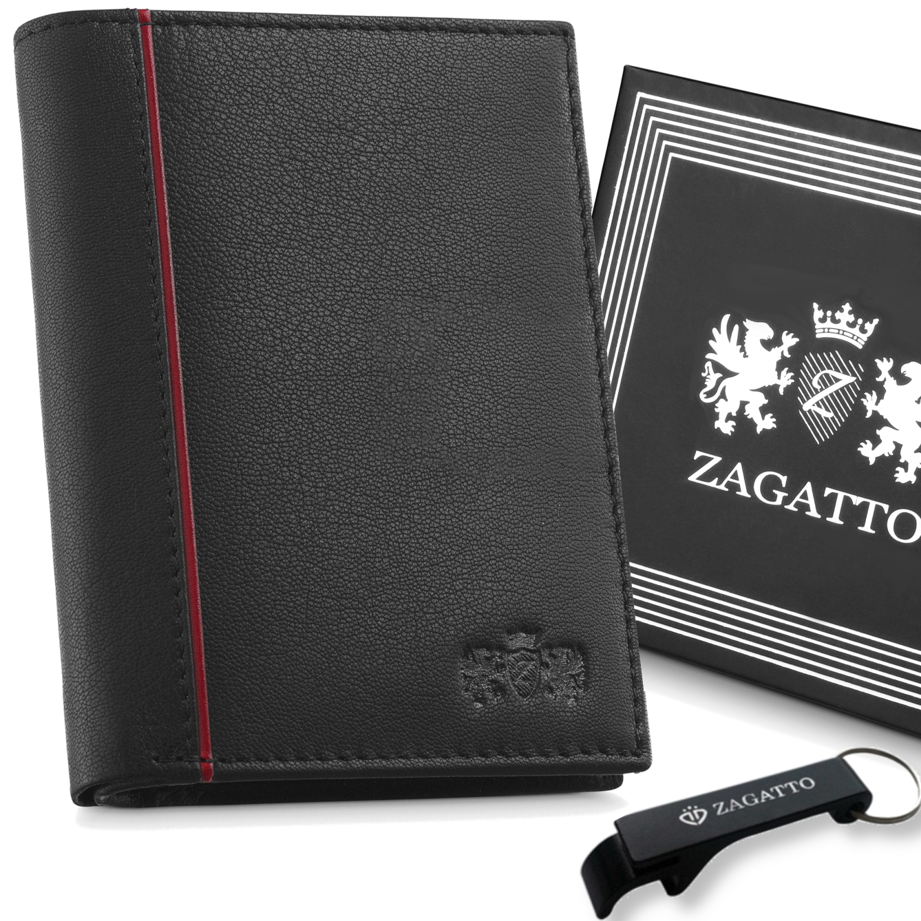 

Zagatto Portfel męski skórzany skóra ochrona Rfid