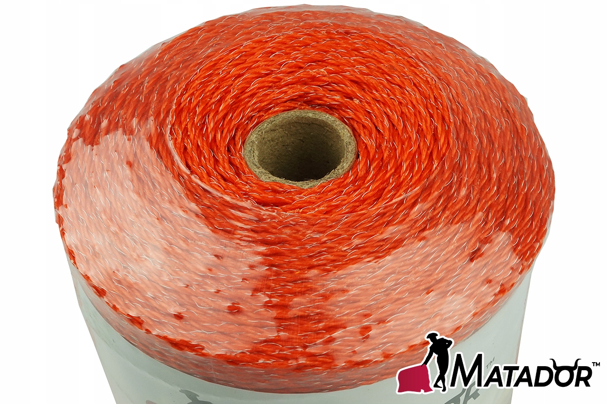 LINKA drut plecionka POMARANCZOWA PASTUCH DO PASTUCHA NA BYDŁO BYKI 500m Marka Matador