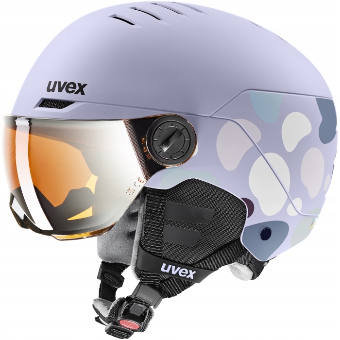 Dětská lyžařská přilba Uvex Rocket jr. Visor lavender abst S2 54-58 cm